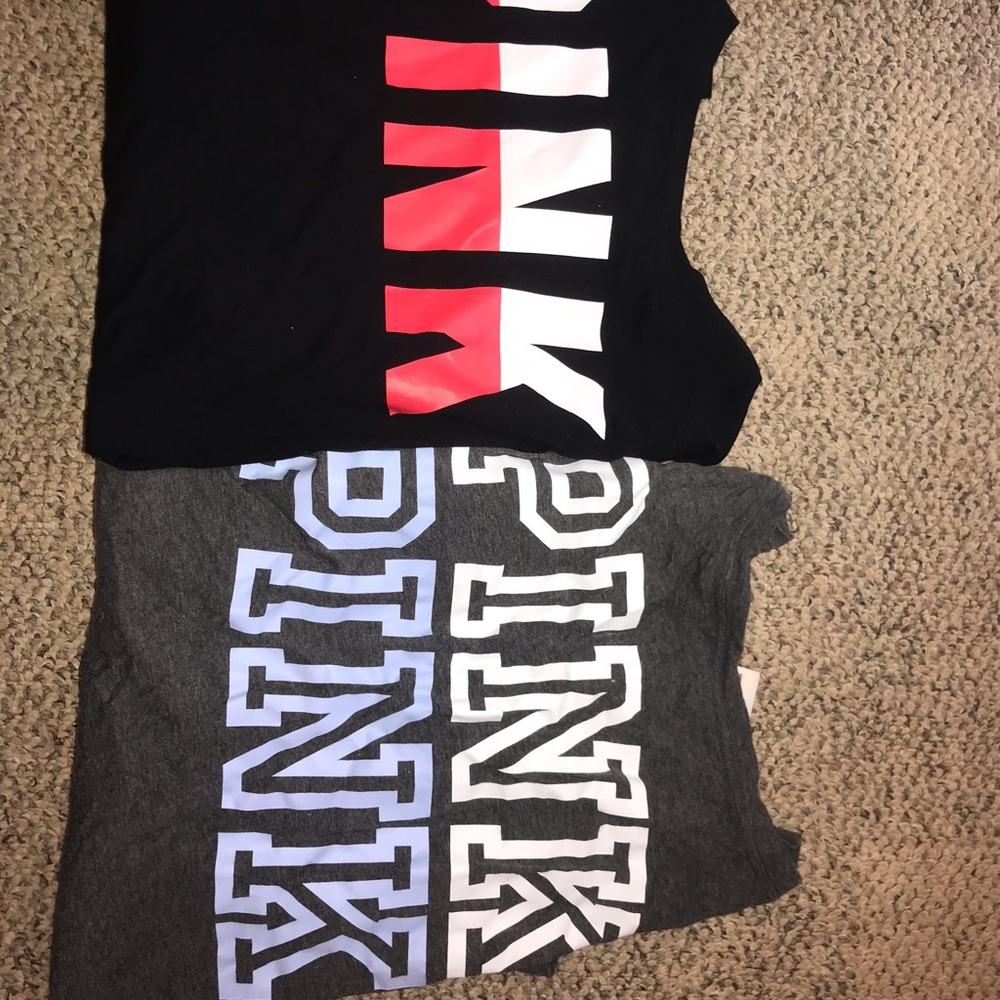 2 Victoria Secret PINK long sleeve shirts